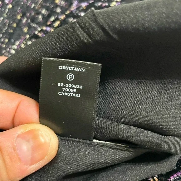 Ann Taylor Tweed Mini Skirt Womens 8 Wool Blend Back Zip Lined Textured - Picture 8 of 10